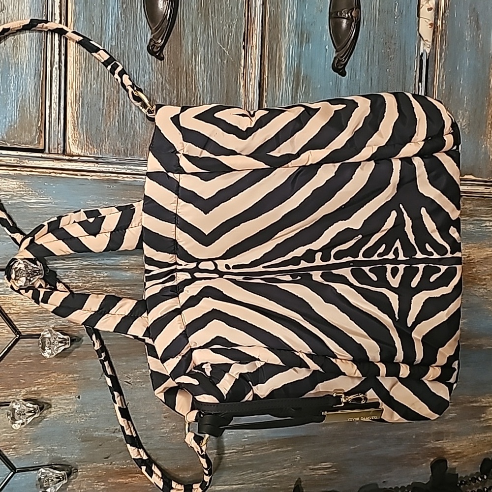 VINCE CAMUTO SATCHEL zebra print